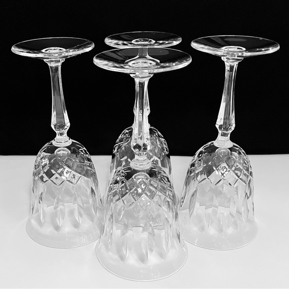 4 TIFFIN-FRANCISCAN ‘Elyse’ Water Goblets / VINTAGE AMERICAN CRYSTAL / 1 Scratch - Picture 4 of 12